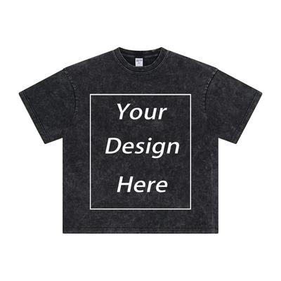 325 GSM 100% Cotton Washed T-Shirt Customized Pattern Print Men's Tees