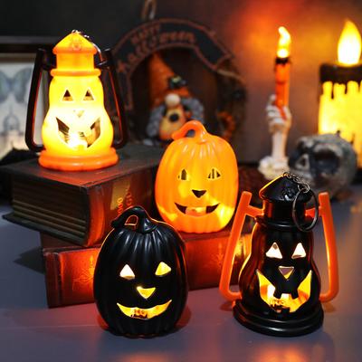 Halloween Decoration Props Glowing Pumpkin Lantern Ghost Festival Night Light Atmosphere Party Candle Light Halloween Scene Layout