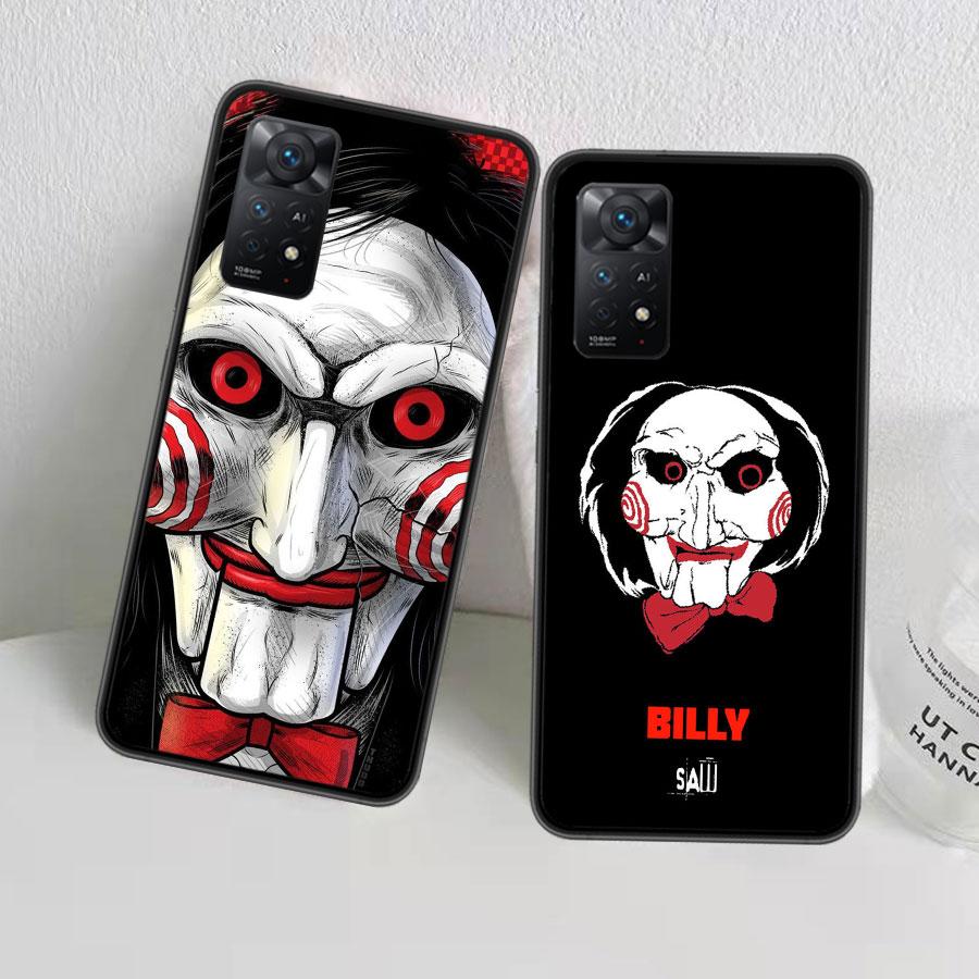 Saw Jigsaw Killer Hhorror Phone Case For Xiaomi Redmi Note 12 Plus 12S 11 11T Pro 5G 11E 11S 4G 10 10S 9 9S 9T 8 8T 7 6 5 Cover