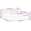 Boxspring Bed with Headboard Dark Gray 160 x 200 cm Fabric