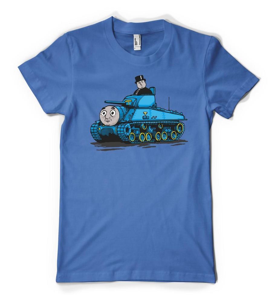 

Funny Thomas Railway Engine Tank Train Mash Up Personalised Unisex Adult T Shirt L