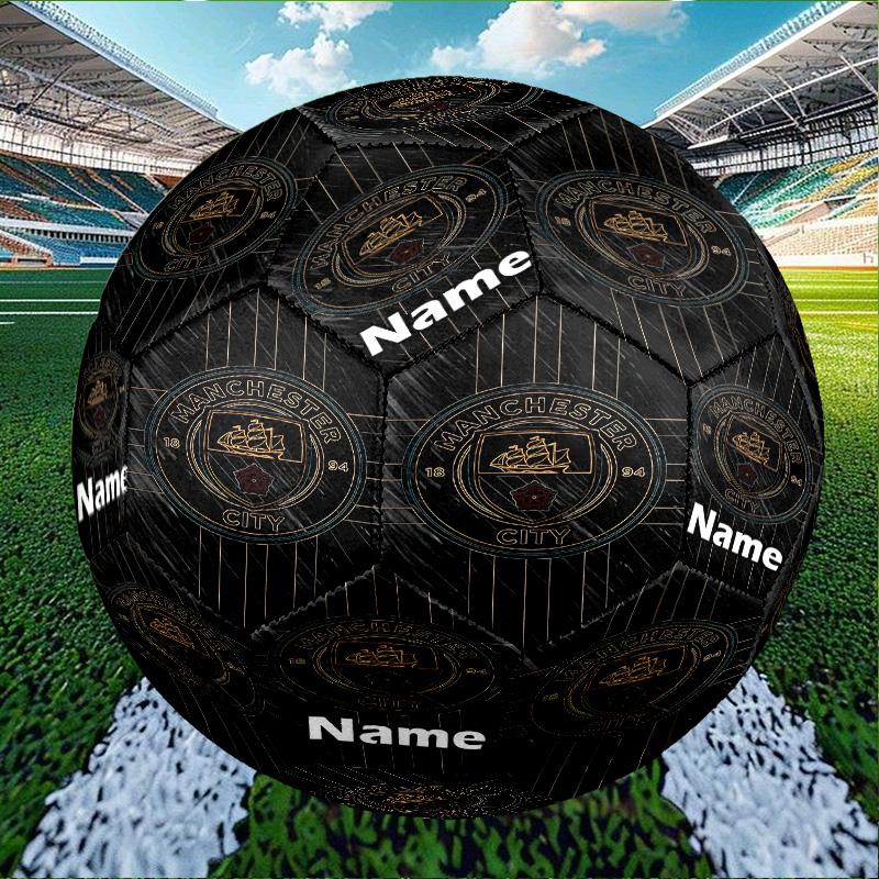 Custom Name Personalized Manchester City FC-A Print Size 5 Soccer Ball Training & Match Football, for Team, Kicking, Gift for Football Enthusiasts