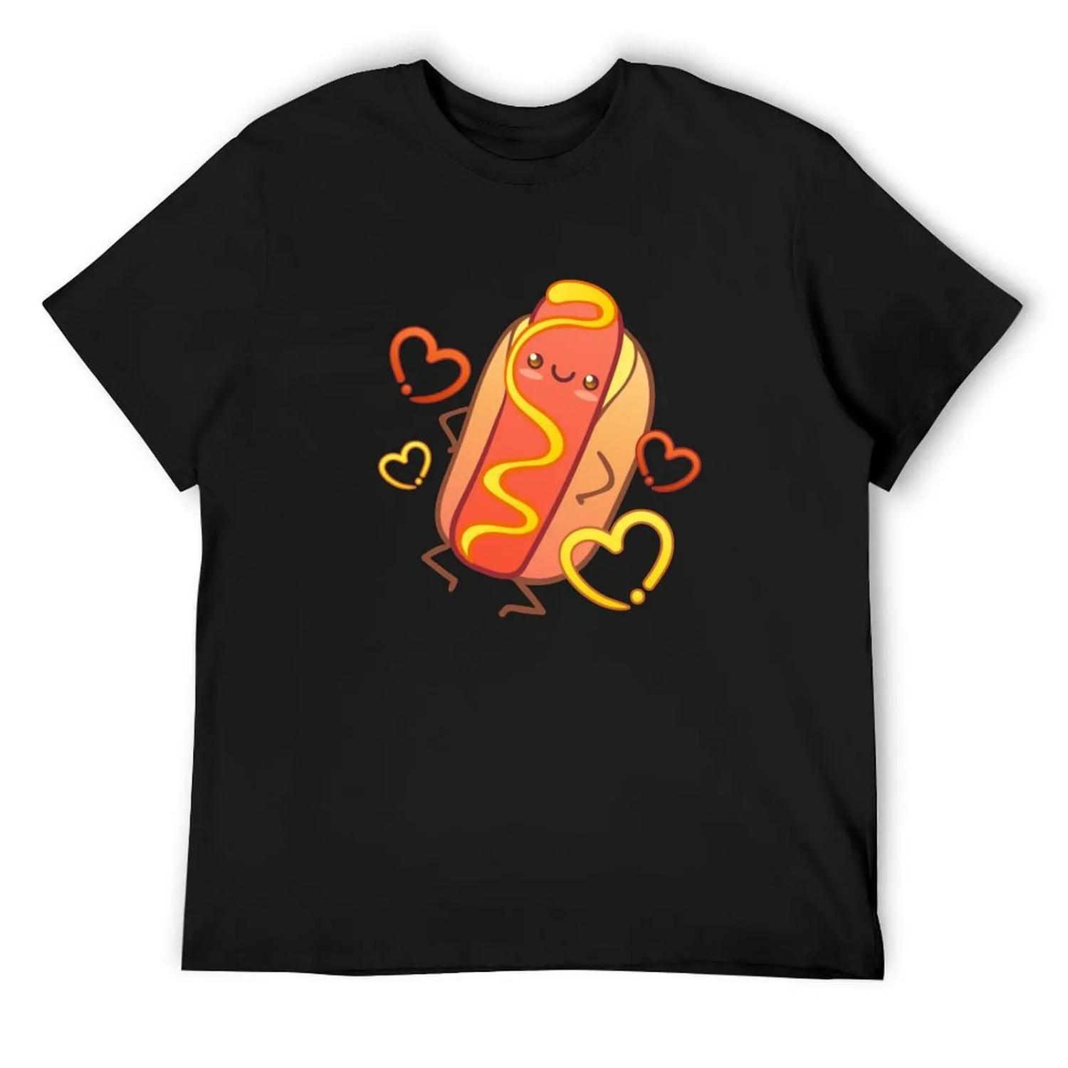 Cute Hot Dog T-Shirt T-shirts oversize oversized t shirt shirts graphic tee men clothings S