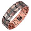Men's Copper Bracelet,3X Strength 99.99% Pure Copper Bracelets Magnetic with Magnets,Adjustable Length with Sizing Toola