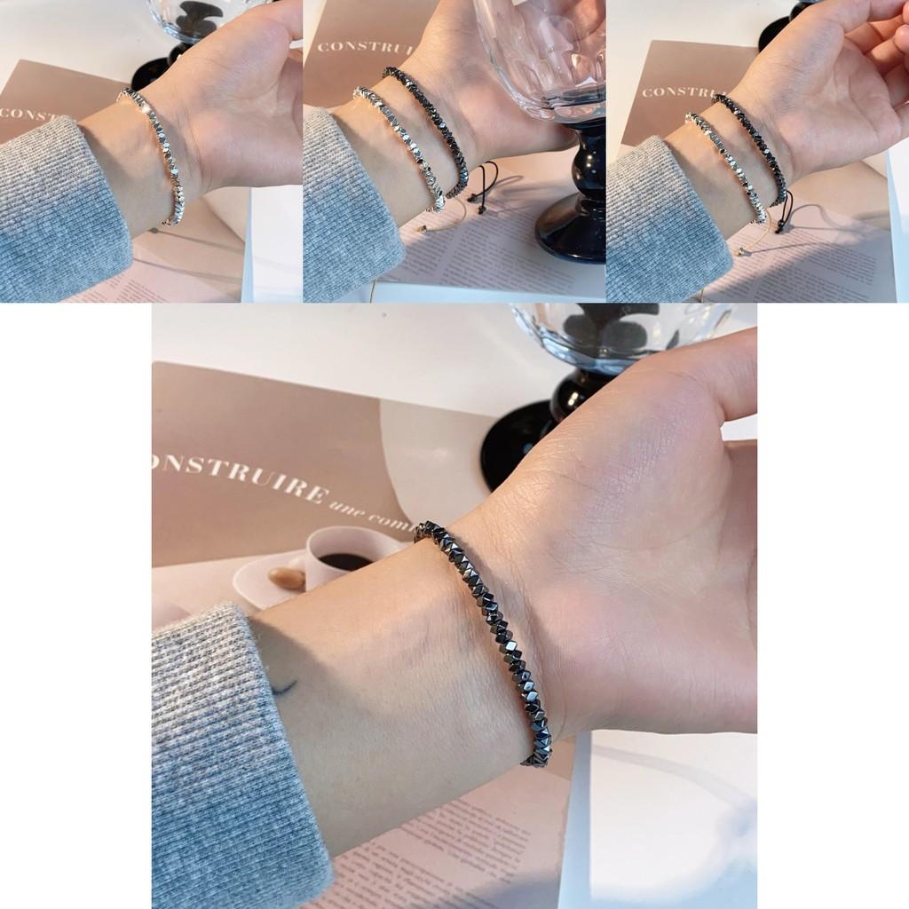 Modern Chic Iridium Bracelet Handmade Geometric Design Unisex Fashion Jewelry