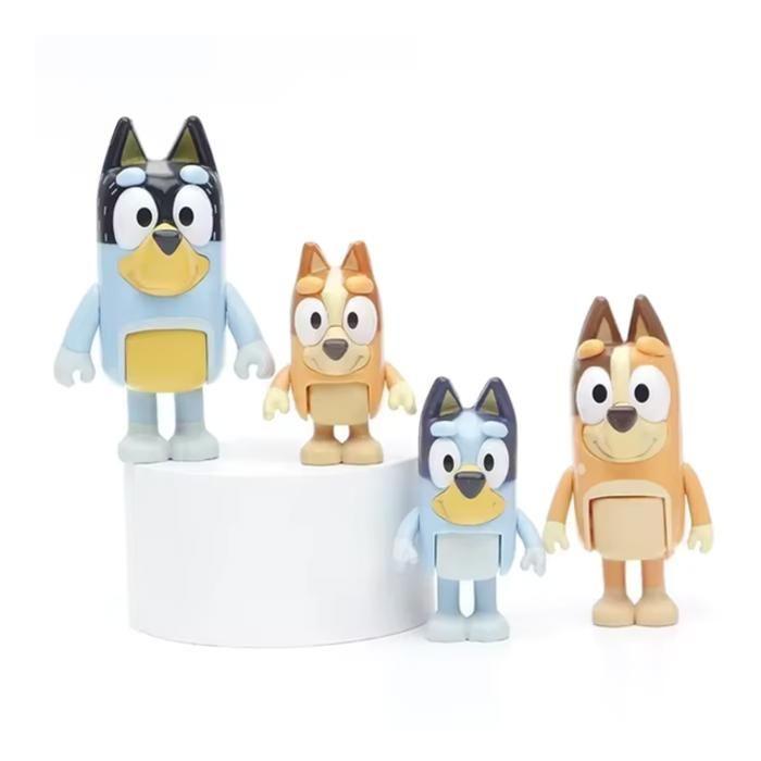 Coffret de 4 figurines de la famille de bluey - moose toys