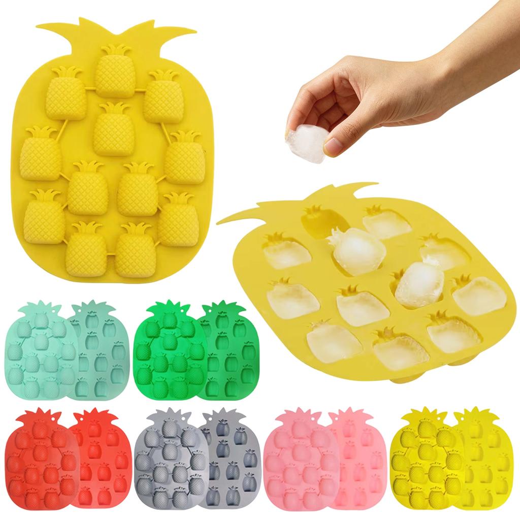 Molde de Silicona para Cubitos de Hielo con Forma de Piña para Chocolate, Dulces y Horneado DIY, Molde de Hielo Flexible Antiadherente con Forma de Piña para Uso en la Cocina