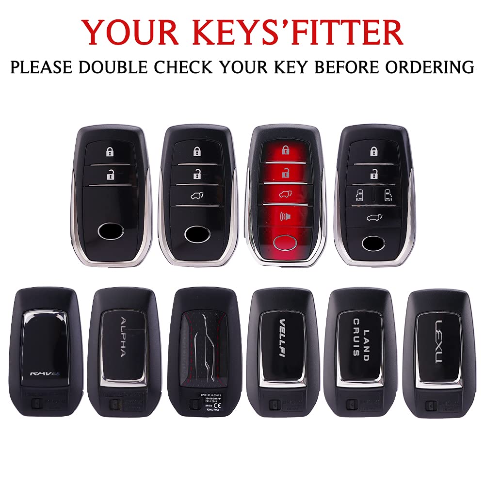 Toyota Key Case, Compatible with New Harrier, 80 Series, Hilux, GUN125, Land Cruiser 200