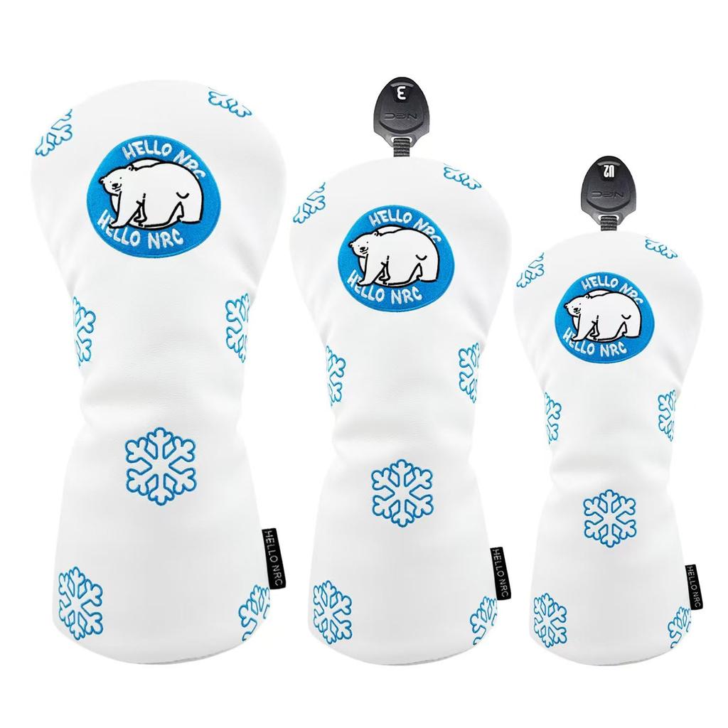 Shirokuma Golf Putter Cover for Drivers and with Magnetic Design Headcover, (440cc, 460cc), Woods, Utilities, UTs, Pin-Type (for Mallets)