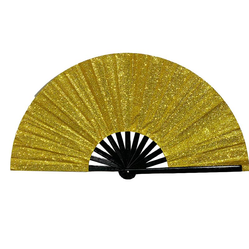 10Inch Performance Fan Ultralight Portable Decorative Handheld Fan For Women Folding Shiny Hand Rave Fan Ideal Cosplay