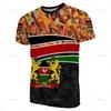 3D Printed Kenya National IndependenceDay T Shirt The Republic-of Kenya Emblem Falg Graphic Short Sleeves Vintage Tee Shirts Top