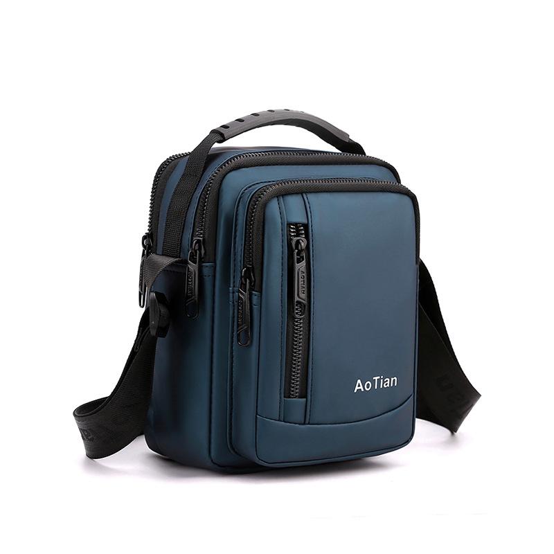 Men's Shoulder Bag, Business and Leisure Oxford Cloth Diagonal Cross Small Backpack