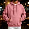 Men's Retro Hoodie Loose Fit Casual Pullover Sweatshirt for Fall Winter