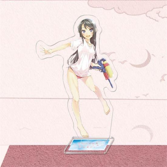 Anime Sakurajima Mai Senpai Acrylic Figure Stand Model Plate Keychain Rascal Does Not Dream of Bunny Girl Desk Decor