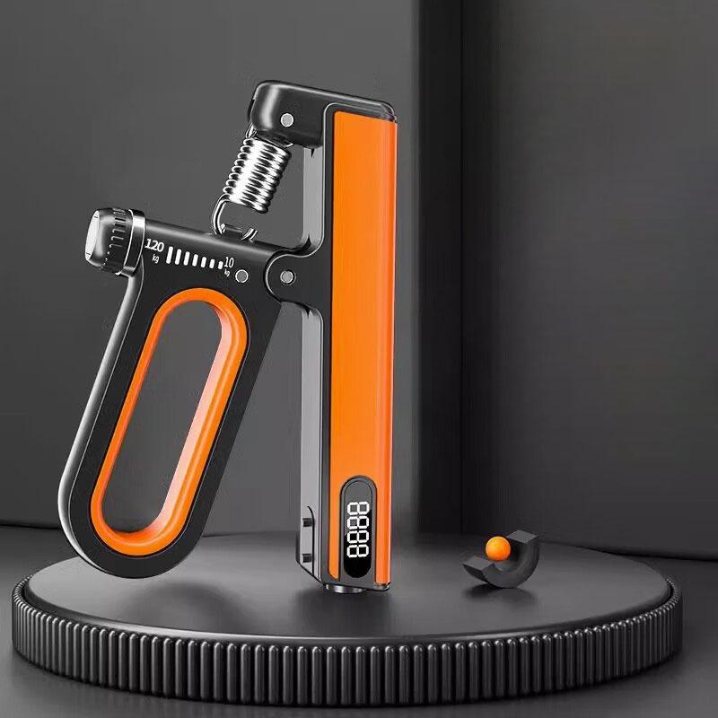 Best Adjustable Digital Counter Electrical Metal Steel 100kgs Hand Grippers Strengthener for Arm Exercise Black Color