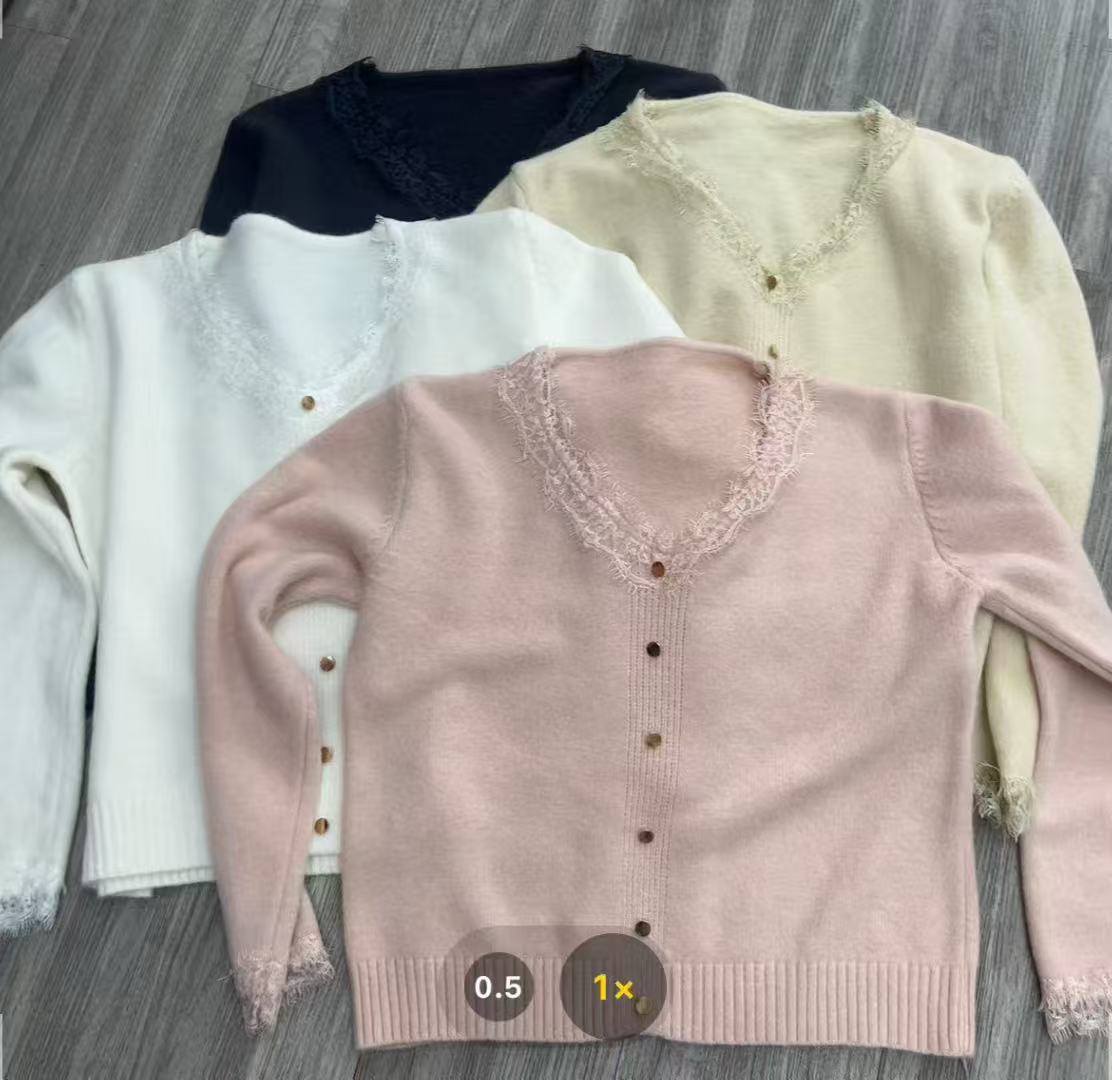 

Женский пуловер из кружева с легким ветром, осенне-зимний новый универсальный базовый свитер, свободный мягкий восковой вязаный свитер one size fits all чёрный