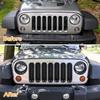 Front Grille Mesh Inserts & Headlight Cover for Jeep Wrangler JK JKU Sport Freedom Rubicon Sahara Unlimited 2007-2018 Exterior Accessories Clip-in