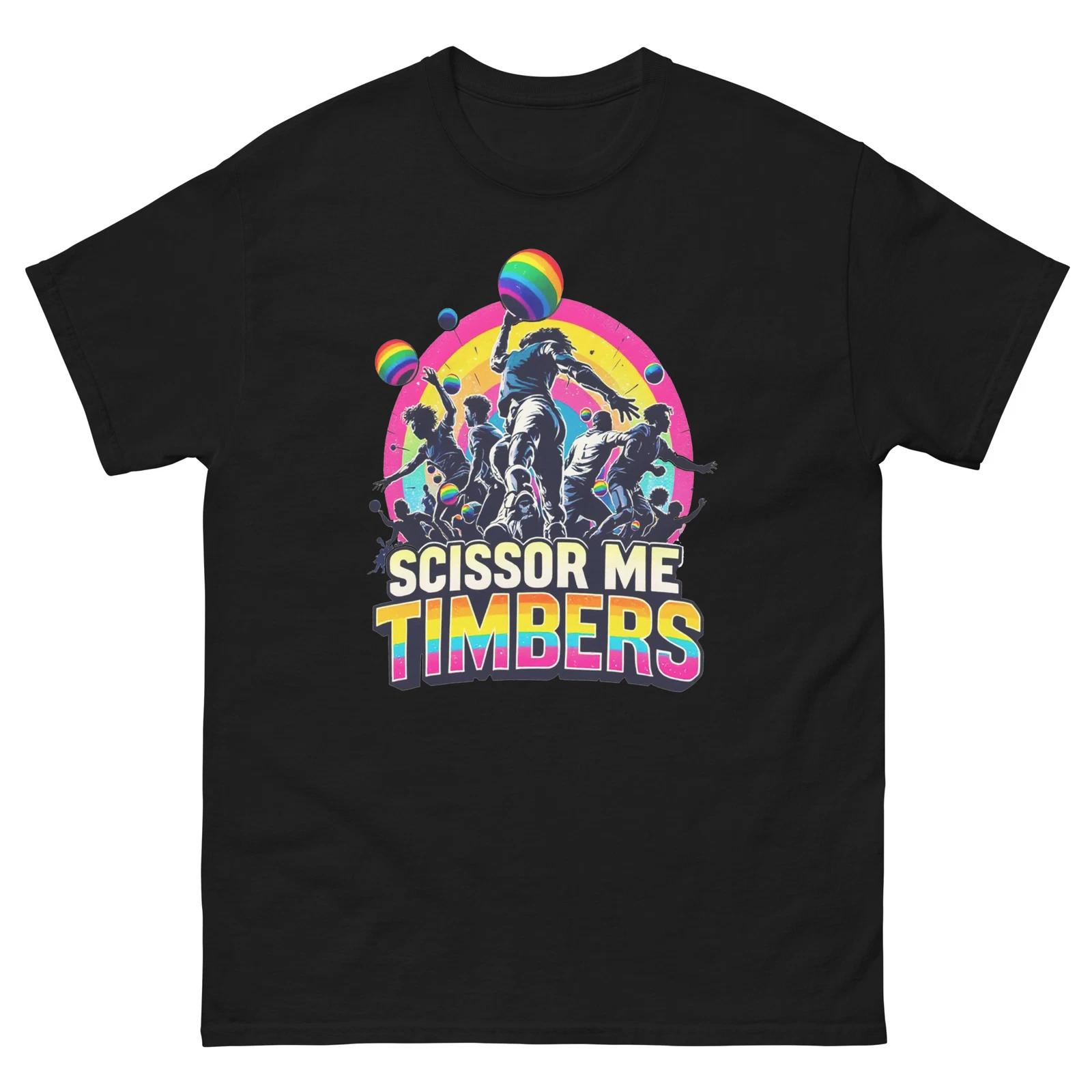 Scissor Me Timbers Volleyball Fun T-Shirt S