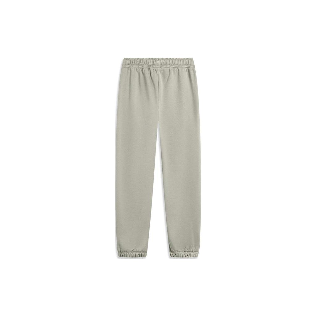 Li Ning China Color Series Solid Mid-Waist Tapered Knit Sports Pants Men Bottoms Stone-Gray AKLT955-7