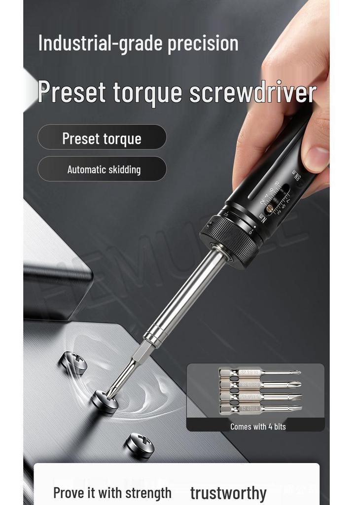 Adjustable Slip Torque Screwdriver with Bit Holder