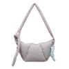Autumn and Winter Large-capacity Commuter Brown Dumpling Bag for women2026New Zipper Single-Shoulder Crossbody Cott Puffer Bag