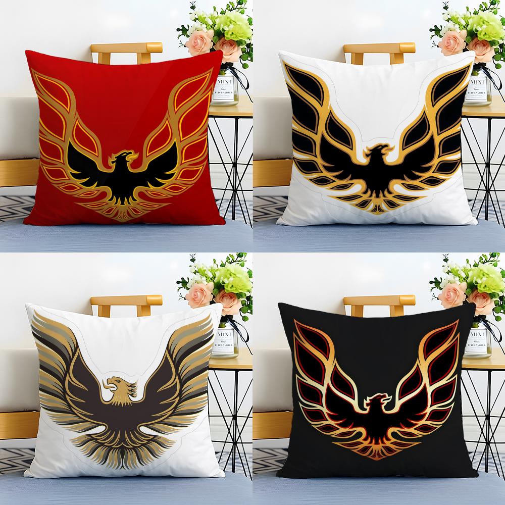 Golden American Car P-Pontiaces Cushion Cover Linen Pillowcase Soft For Sofa Bed Home Room Decor