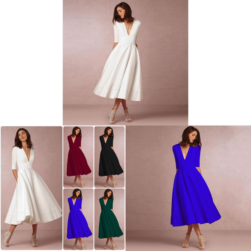 Elegant Casual Knit Dress For Women With V Neckline Available In Various Colors