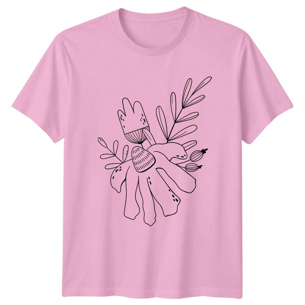Minimalist Hand Drawn Floral Botanical TShirt Botanical Illustration Floral