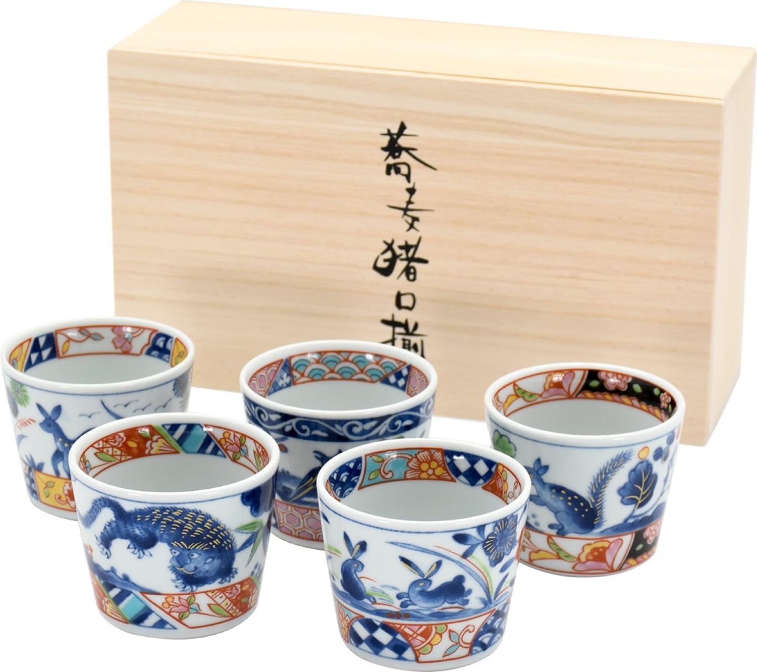 

Ceramic Ai Yumin Soba Sake Cup Set of 5 W28 D16 H9 41075 5, Colors, Size Approx.