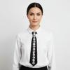 Black Rhinestones Tie Academic Style Decoration Shirt Tie Temperament Long Necktie  Students