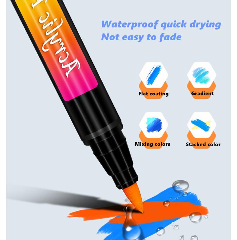 Set markere acrilice moale guașă colorată Gou Xianbi DIY gooka model ceramică stilou graffiti