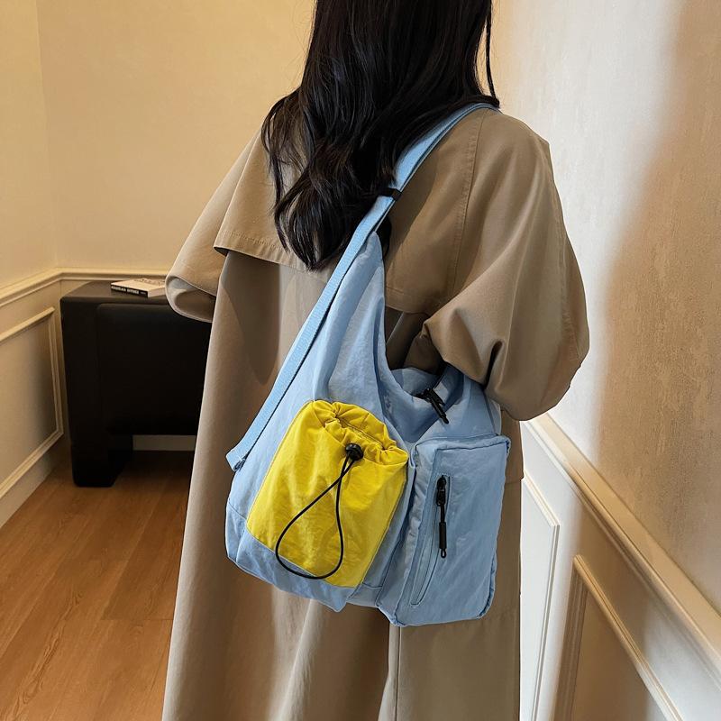 Tote Messenger Bag Women's Large-capacity Bag Commuter Backpack Casual Shoulder Bag Going Out Female College Student Class Bag