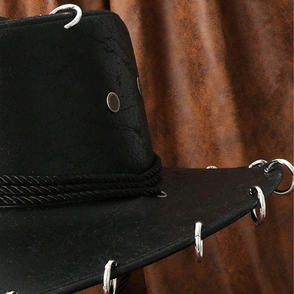 Einfarbiger Western-Cowboyhut Breiter Rand Cowgirl-Kappe Klassischer Sommerhut Reisen