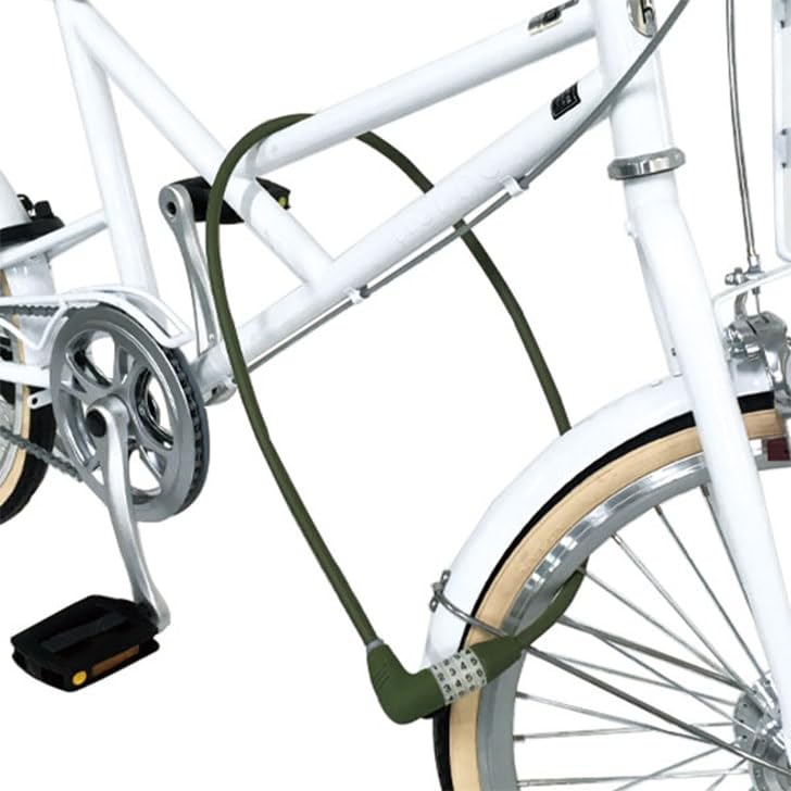 Asahi Cycle Easy My Dial Lock, 10x1000mm, Black, Bicycle Wire Lock