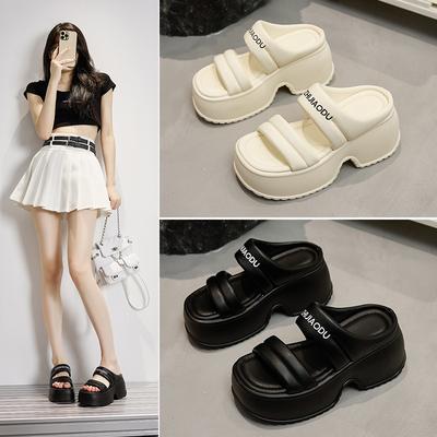 Roman Sandals Women's Summer Wear Exquisite New Fairy Wind Slope Heel Beach Shoes Platform Heightening Women's Shoes