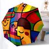 1pc Color Cartoon Illustration Automatic Open/Close Umbrella, Windproof, Folding Compact Umbrella with Lightweight Design for Women/Men128
