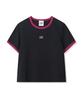 CGP (Women) Small Square Embroidered Logo Ringer Short Sleeve T-Shirt - Dark Navy