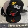 Bestickte Baseballkappe Flacher Schirm Sportliga Verstellbar Mode Herren Damen