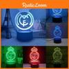 Wekity 3d Led Night Light Illusion Lamp 16 Colour Change Decor Lamp Gifts Kids