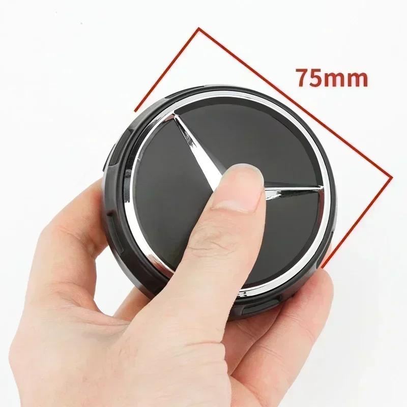 4 Stück/Los 75mm A0004000900 Auto Radnabenkappe Emblem Abzeichen Logo für Mercedes Benz AMG C43 C63 E43 E53 E63 W205 W213 Zubehör