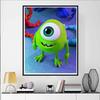 Disney Diamond Painting Mike Wazowski Figurine, Cartoon 5D Diamond Cross Stitch Mosaic Home Decor Gift