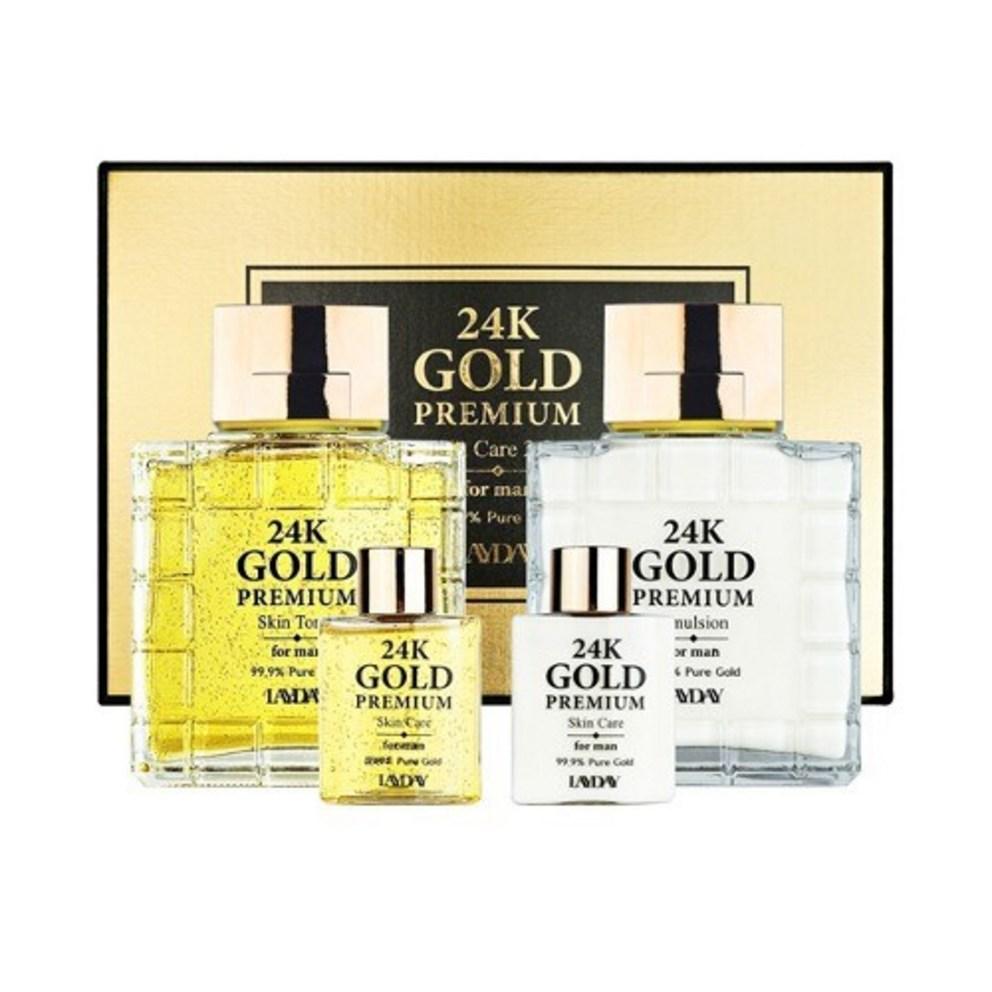 24K Gold Men s Skincare 2-Piece Set (Free gift = Peach Flower Cream [for men])