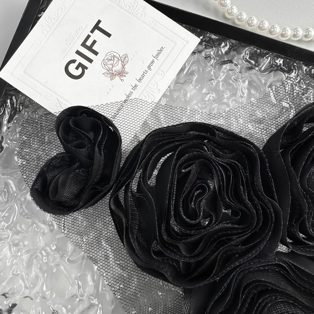 Color Fabric Multi-Layer Pleated Flower Mesh Applique Clothing Dress T-Shirt Luggage Decorative Cloth Sticker Accessories