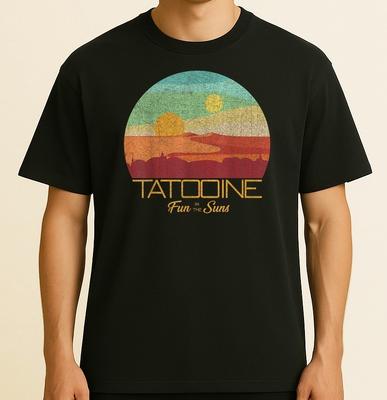 Star Wars Tatooine Postcard Fun In the Sun Vintage Disney Unisex T-Shirt