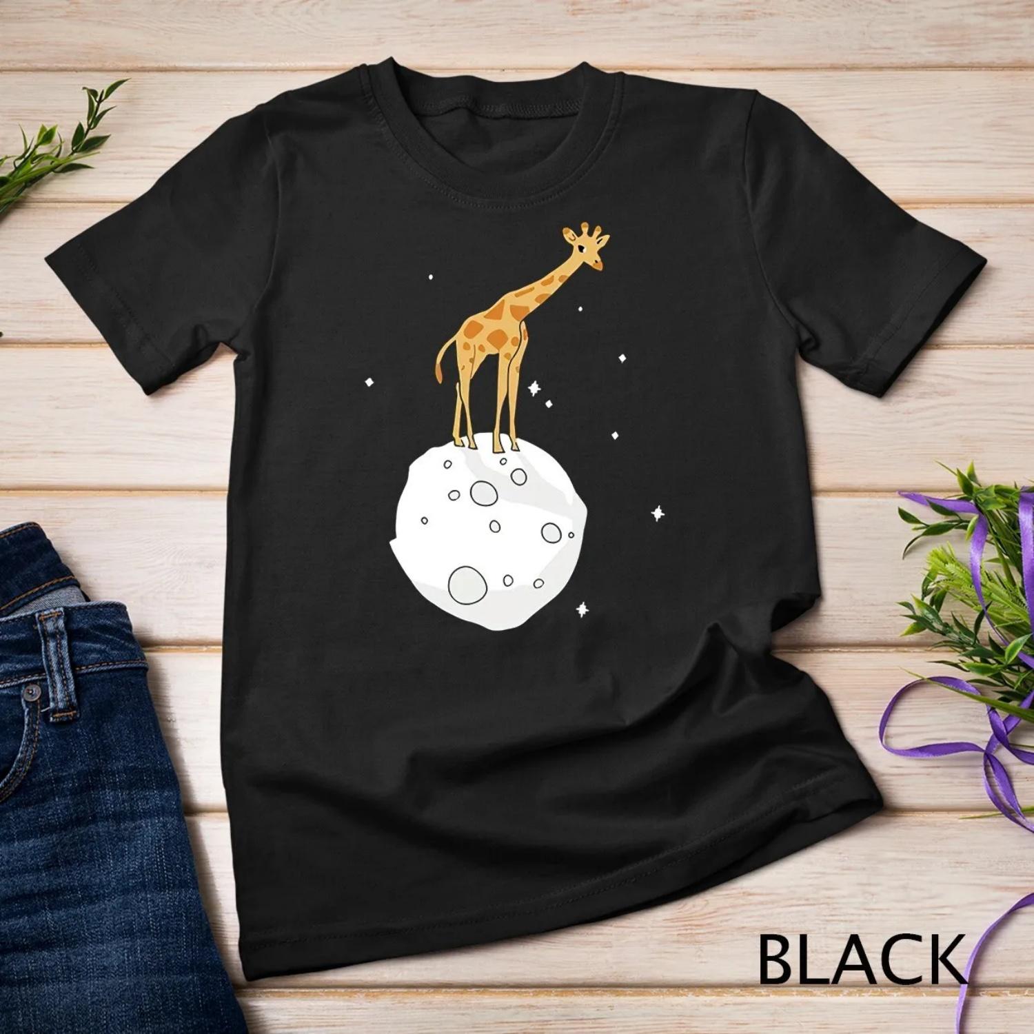 Let Äôs Game It Out Giraffe Moon T shirt S чёрный