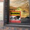 2PCS Warning Stickers 24 HOUR VIDEO Surveillance Security Camera Alarm Sticker CCTV Video Warning Tape Home Store School Etc.