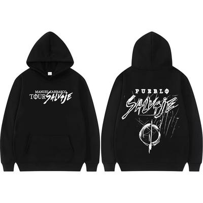 Rapper Manuel Carrasco Salvaje Tour 2025 Album Graphics Pullover Men Clothing Fashion Vintage Trending Hoodie Casual Sweatshirts