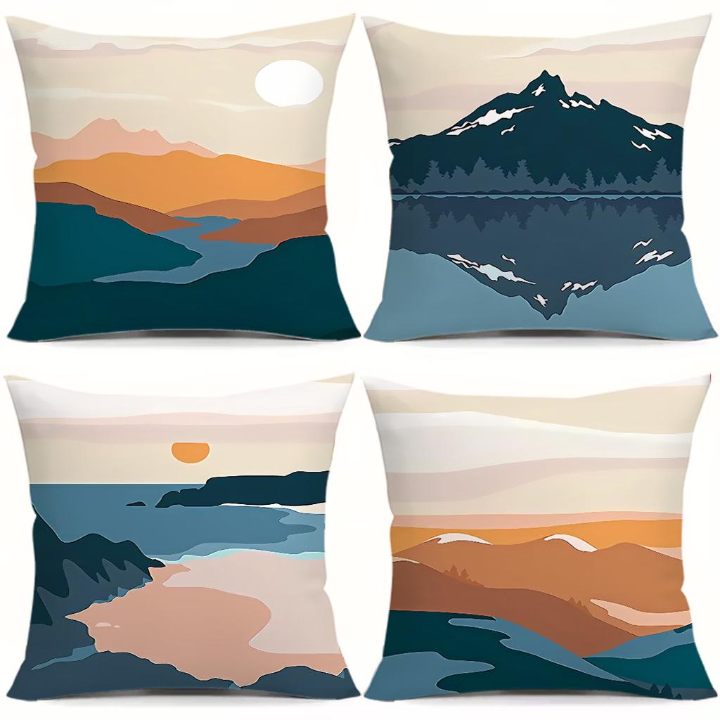 Bohemian geometric patterns digital printing pillow cover Short plush Suitable living rooms bedrooms sofas throw cushion cover