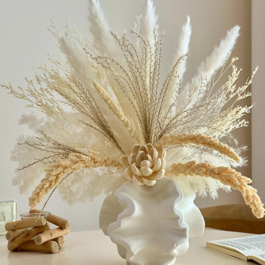 Wabi-Sabi Style Dried & Preserved Flower Bouquets for Living Room & Bedroom Decor