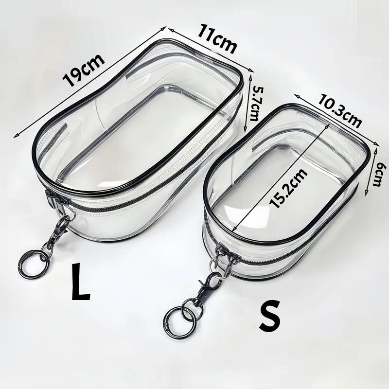 2/1 Stück Transparente Puppen-Aufbewahrungstasche für LABUBU Staubdichte Schutzbox Tragbare PVC-Plüschtier-Display-Hülle mit Schlüsselanhänger-Haken